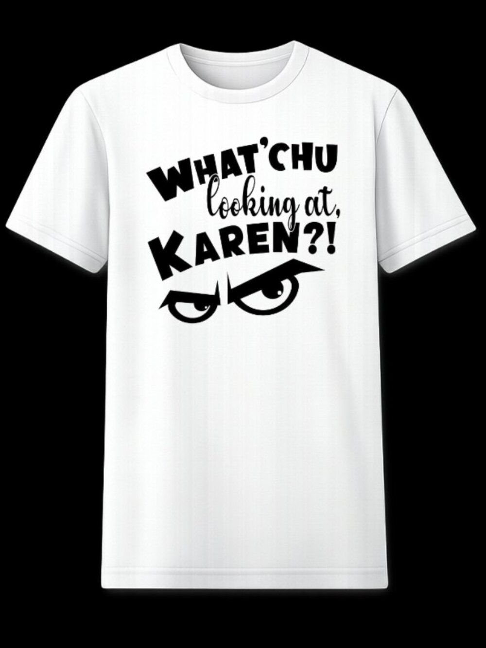 Men Xl White  "Karen" T-shirt